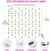 Kurtyna świetlna RGB 3x3m 300 diód LED pilot 8 try [2312000007506]